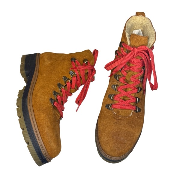 Avellini Suede leather hiking lace up boots shearling lined shoes women’s 37 - Picture 1 of 13